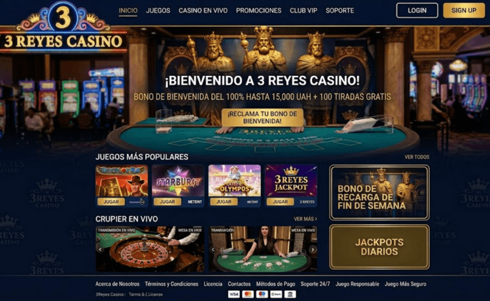 3 reyes casino en M\u00e9xico: dep\u00f3sitos, retiros y juego sin fricci\u00f3n.