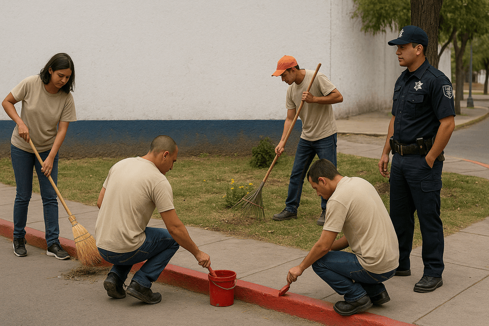 979 personas cumplen trabajo comunitario en San Juan del Río con 90% de cumplimiento. Sanción va de 5 a 36 horas según gravedad de faltas administrativas. Imagen Ilustrativa.
