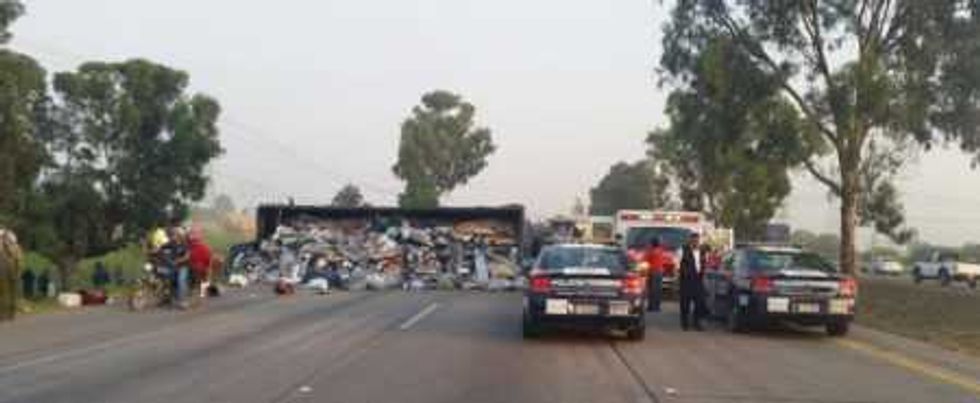 accidente trailers queretaro mexico 5