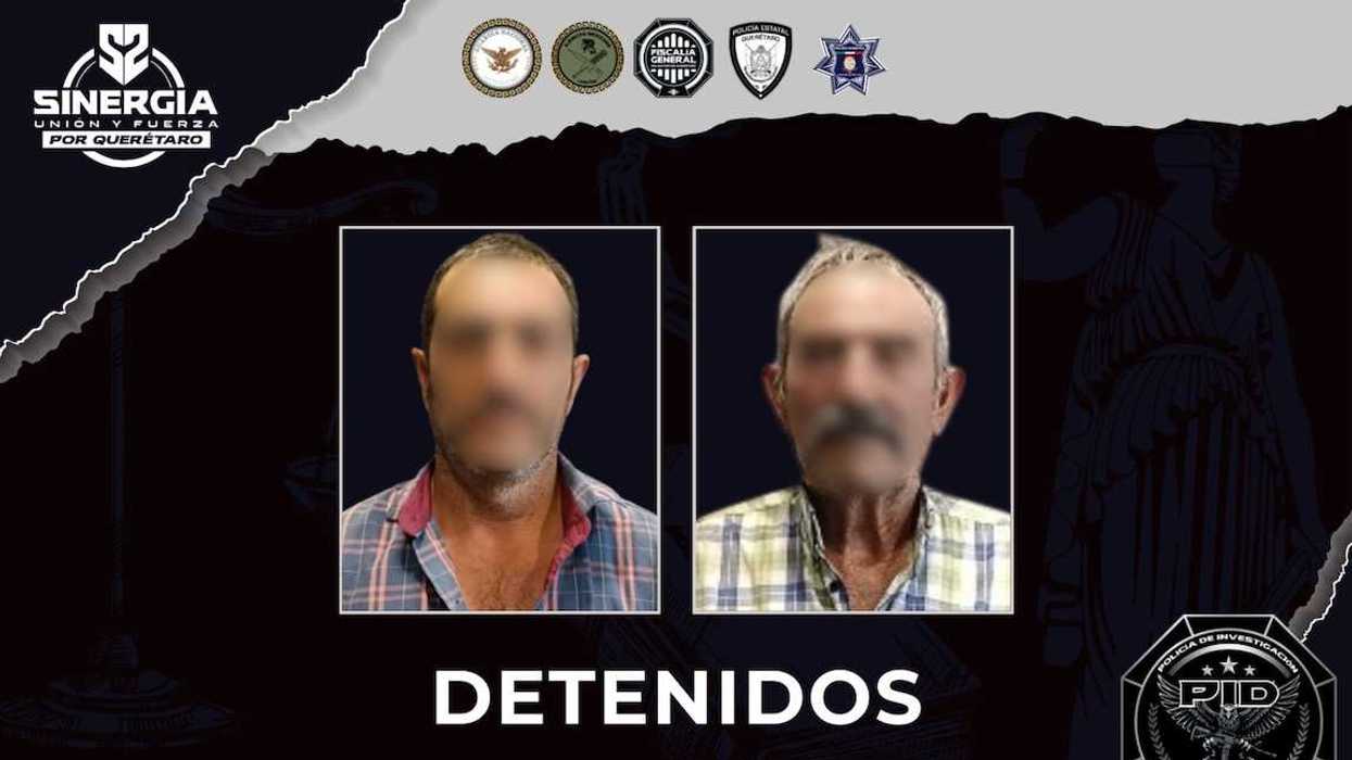 Agentes ministeriales de la Fiscalía de Querétaro durante una diligencia de cateo de la estrategia Sinergia en Cadereyta de Montes.