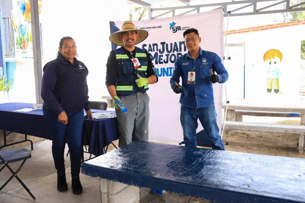 Alcalde de San Juan del R\u00edo Roberto Cabrera Valencia en jornada comunitaria Santa Isabel El Coto abril 2026