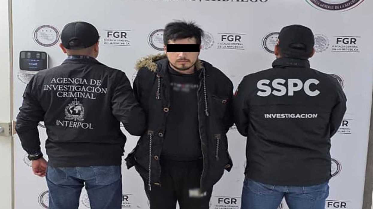 Alejandro Rosales Castillo durante operativo de captura coordinado entre autoridades mexicanas y FBI en Pachuca Hidalgo.