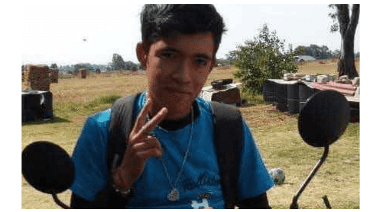 Alexander Agustín, joven desaparecido en Polotitlán, en fotografía difundida por su familia para su búsqueda.