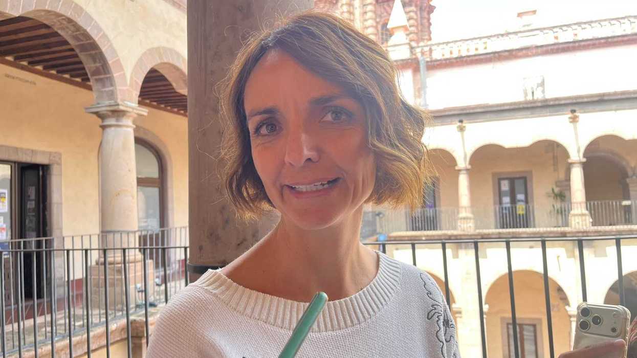 Ana Paola López Birlain durante una entrevista en Querétaro sobre una posible candidatura femenina del PAN en 2033.