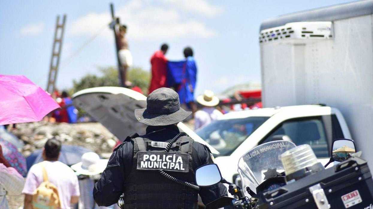 Ángel Rangel Nieves, secretario de Seguridad Pública Municipal de Corregidora, durante reporte de saldo blanco en Semana Santa 2026