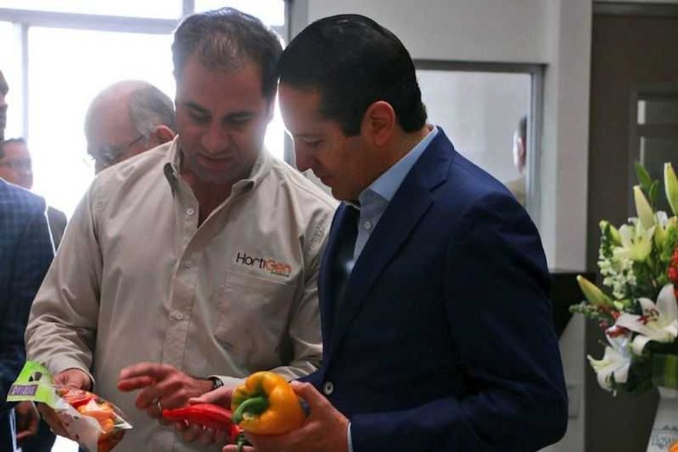 anuncia gobernador primera piedra de expansion de invernaderos hortigen en queretaro
