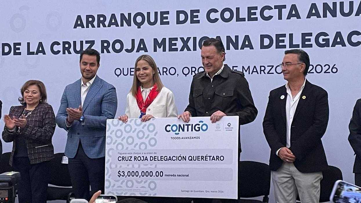 Arranque de la colecta anual 2026 de la Cruz Roja Mexicana en Querétaro con entrega simbólica de donativo estatal