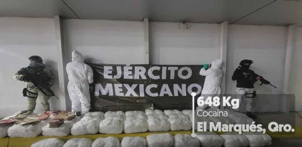 Aseguran 648 kg de cocaína en El Marqués.