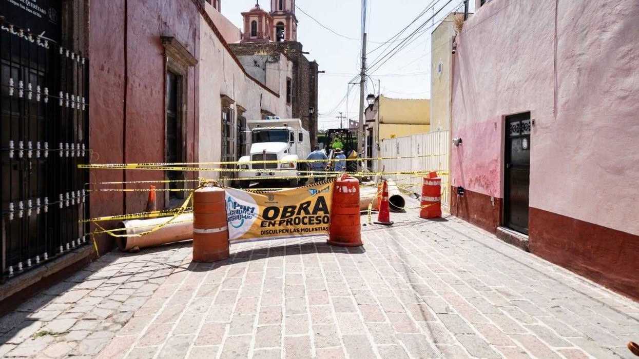 Aviso de JAPAM con el mapa de calles sin servicio de agua en la Colonia Centro de San Juan del Río el 17 de junio.