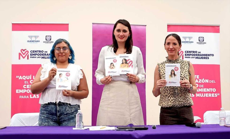 Bety Le\u00f3n Sotelo, titular de la Secretar\u00eda de las Mujeres del municipio de Quer\u00e9taro, durante presentaci\u00f3n de avances del programa de atenci\u00f3n a mujeres 2026