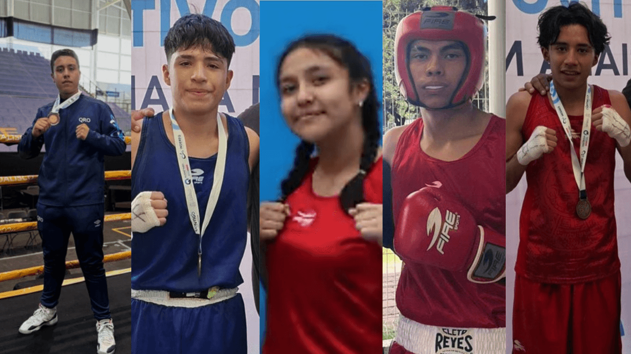 Boxeadores jóvenes de San Juan del Río durante la etapa estatal de la Olimpiada Nacional CONADE 2026 en Querétaro, siete clasificados a la fase regional
