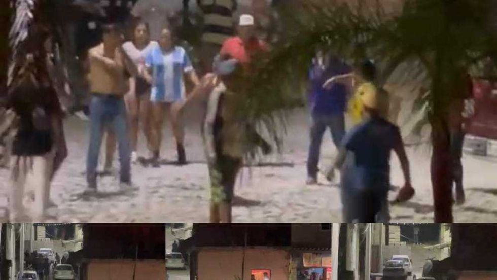 Brutal riña entre familias en Pedro Escobedo deja varios lesionados y un atropellado.