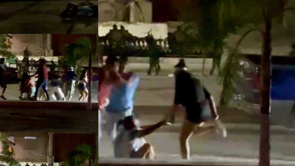 Brutal riña entre familias en Pedro Escobedo deja varios lesionados y un atropellado.