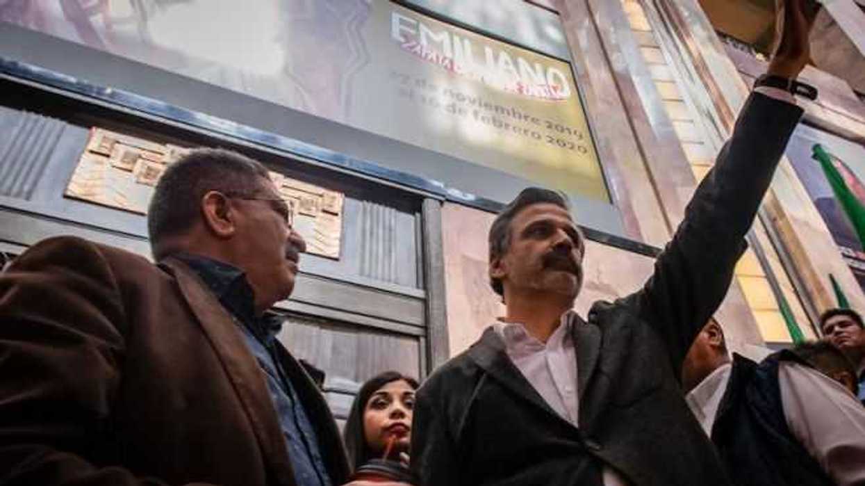 Campesinos protestan en Bellas Artes