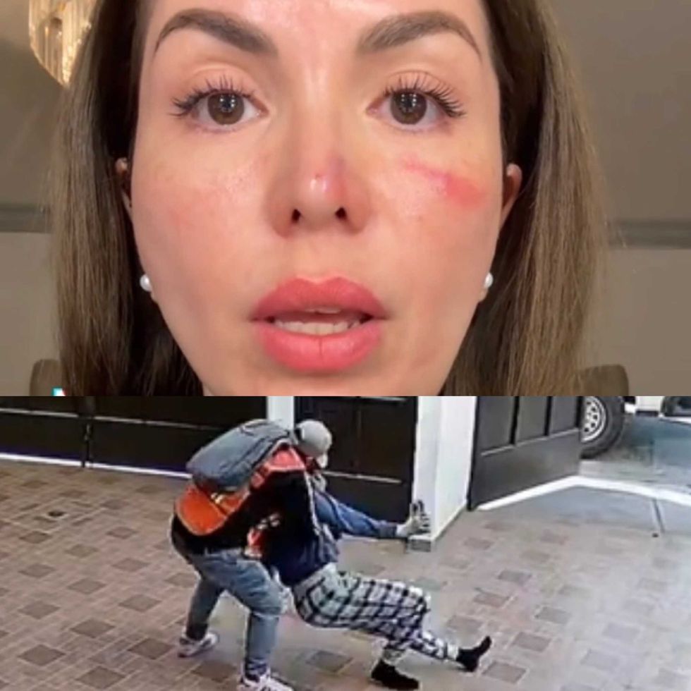 Captura de c\u00e1maras de seguridad del asalto a la influencer Evelyn Villa en su casa de Toluca, Estado de M\u00e9xico