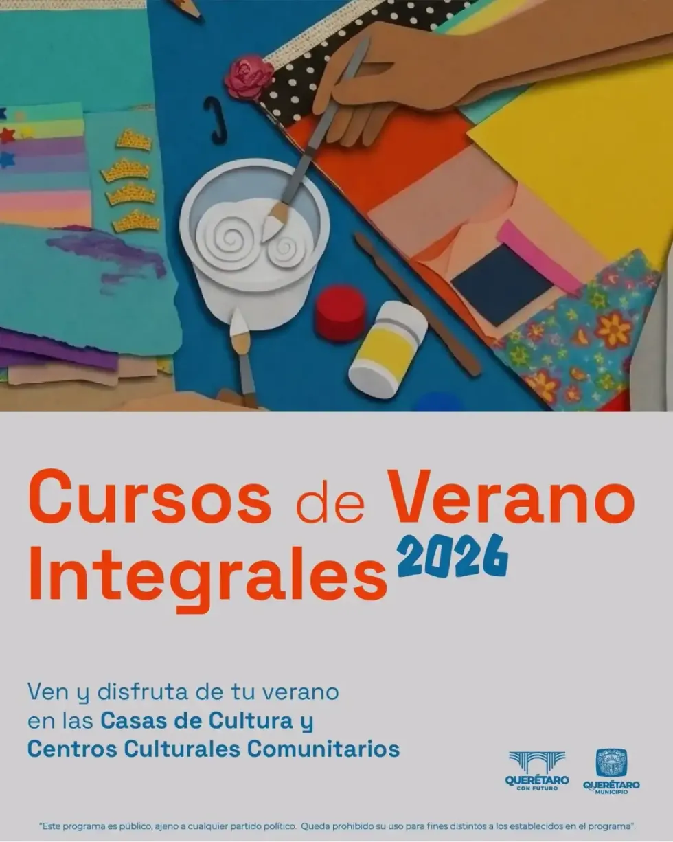 Cartel de Cursos de Verano Integrales 2026 en Quer\u00e9taro