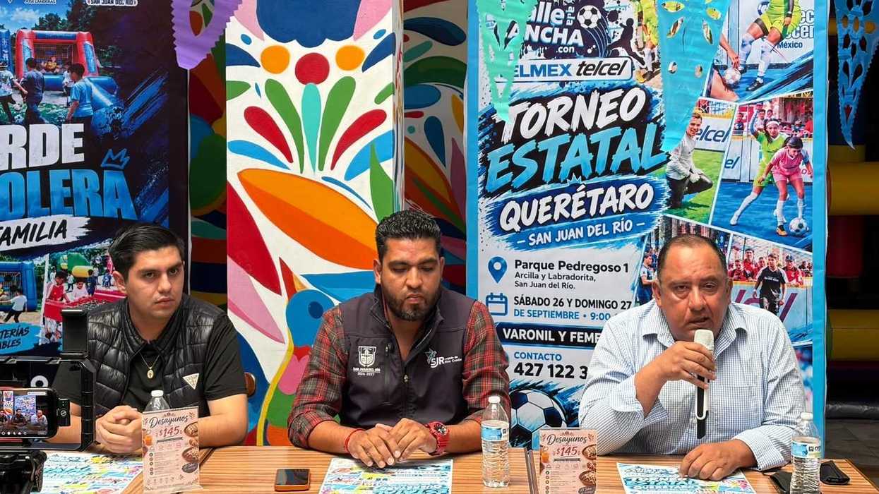 Cartel del torneo De la Calle a la Cancha en el Parque Pedregoso 1 de San Juan del Río