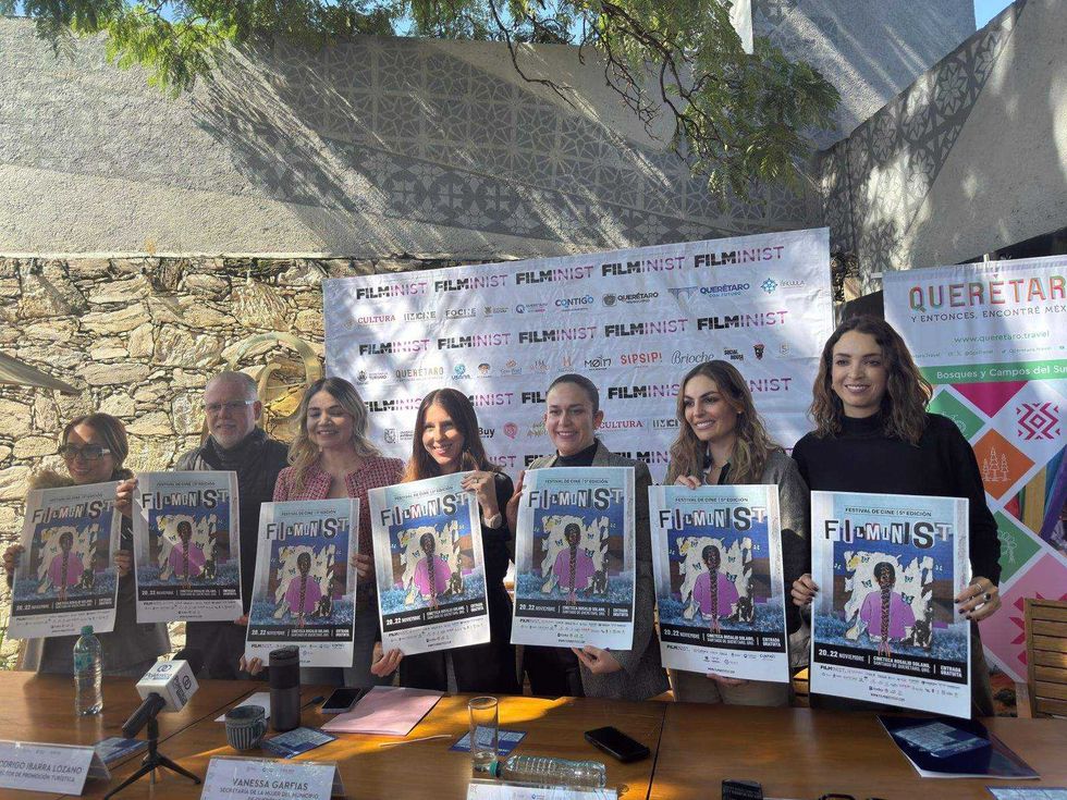 Cartel promocional del Festival Filminist Querétaro 2025 que celebra cine realizado por mujeres cineastas de México, Jordania y Francia del 20 al 22 de noviembre.