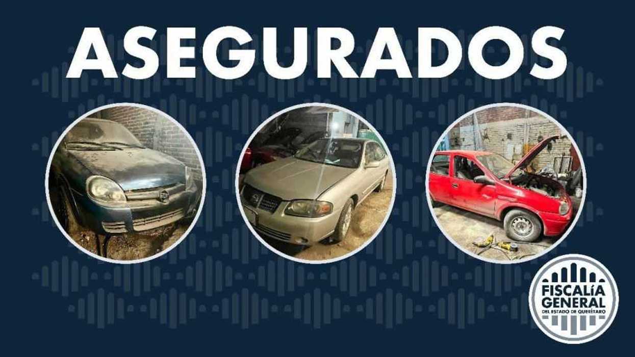 Cateos arrojan recuperación de tres autos y herramientas en Querétaro.