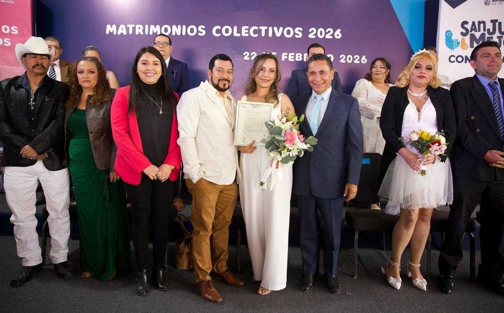 Ceremonia de Matrimonios Colectivos 2026 con 306 parejas en instalaciones del DIF Municipal de San Juan del R\u00edo, Quer\u00e9taro