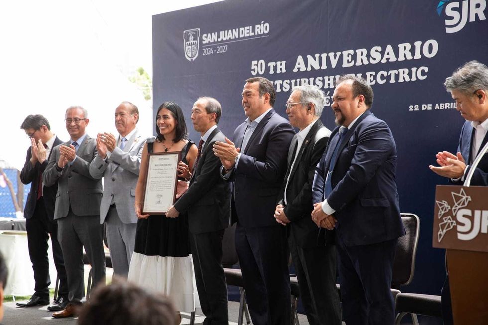 Ceremonia por aniversario de Mitsubishi Electric en planta de San Juan del R\u00edo Quer\u00e9taro