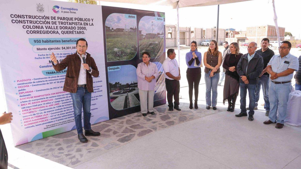 Chepe Guerrero inauguró el parque de Valle Dorado 2000 con inversión de 4.3 millones de pesos en beneficio de 950 habitantes de Corregidora.