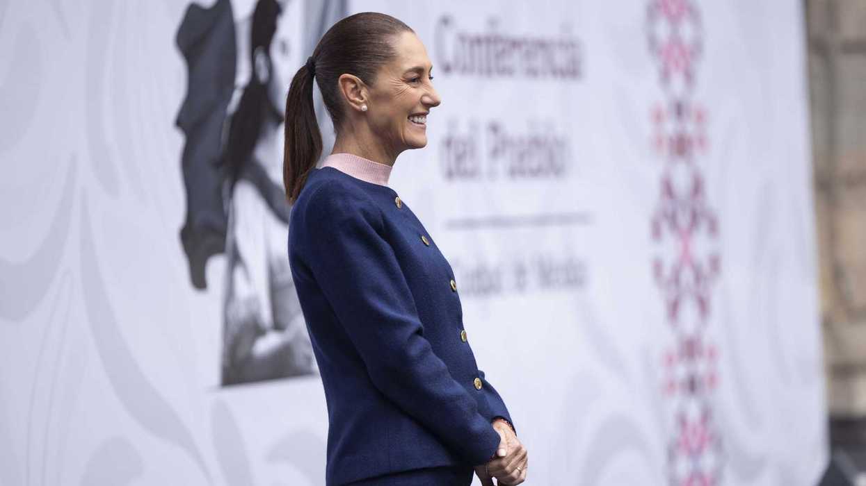 Claudia Sheinbaum durante la conferencia matutina en Palacio Nacional.
