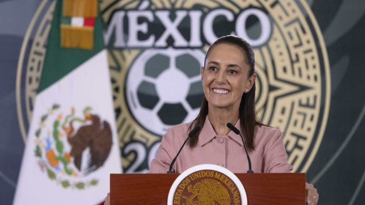 Claudia Sheinbaum durante su conferencia matutina al referirse a la revisión del T-MEC entre México, Estados Unidos y Canadá