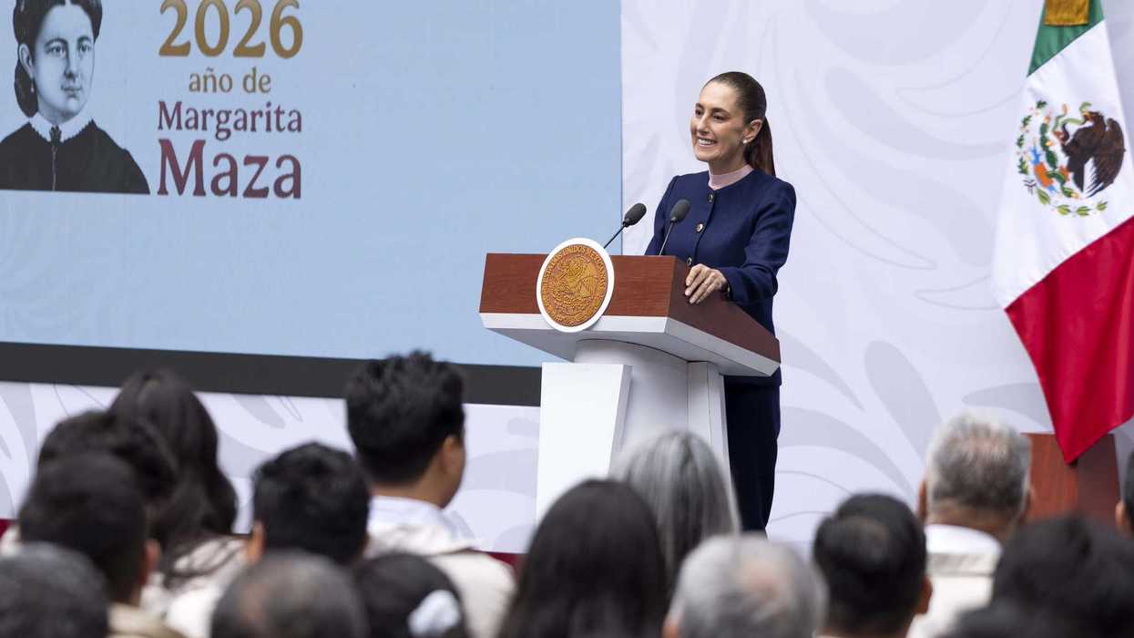 Claudia Sheinbaum durante su conferencia matutina desde Palacio Nacional.