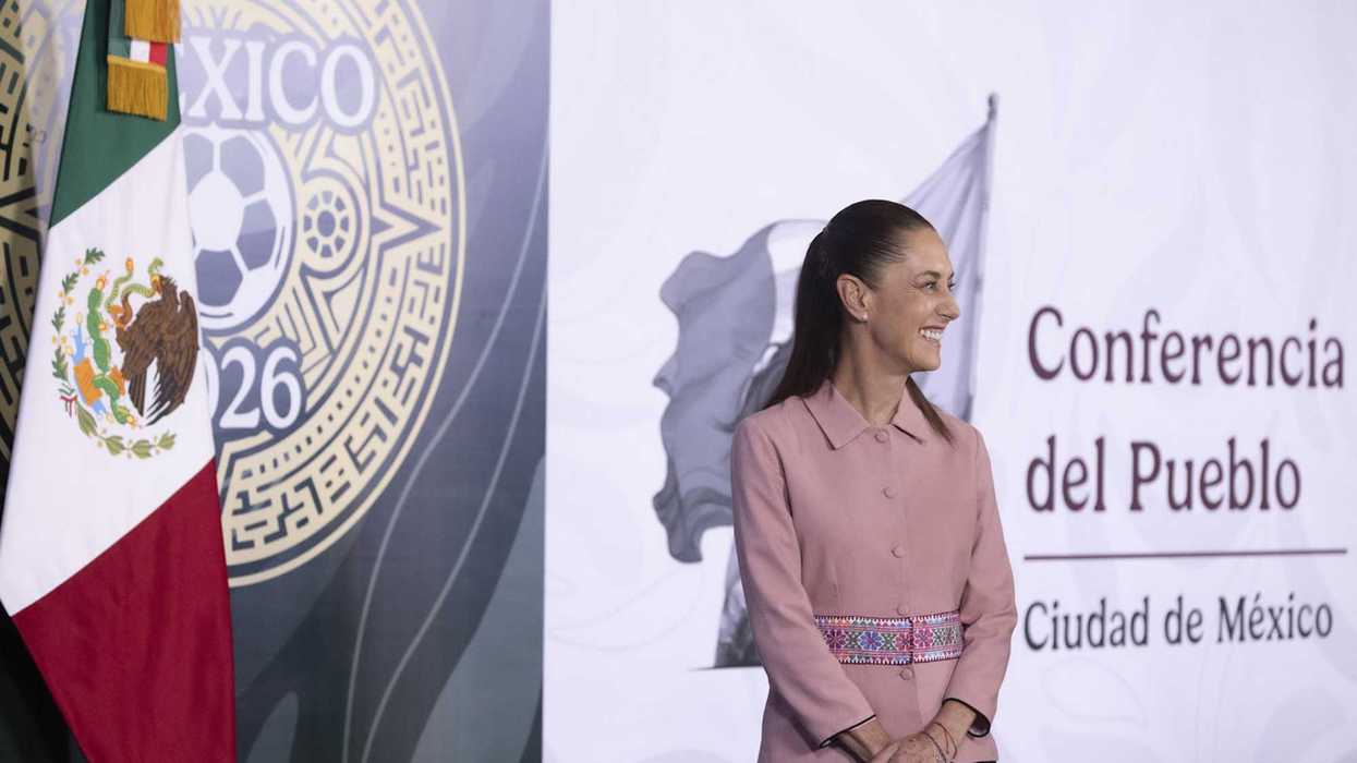 Claudia Sheinbaum durante su conferencia matutina en Palacio Nacional el día de la inauguración del Mundial 2026