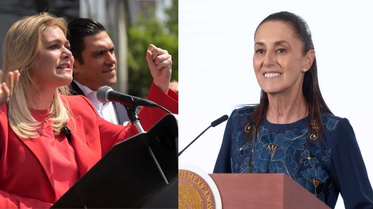 Claudia Sheinbaum frente al atril presidencial durante su conferencia matutina en Palacio Nacional el 28 de mayo de 2026.