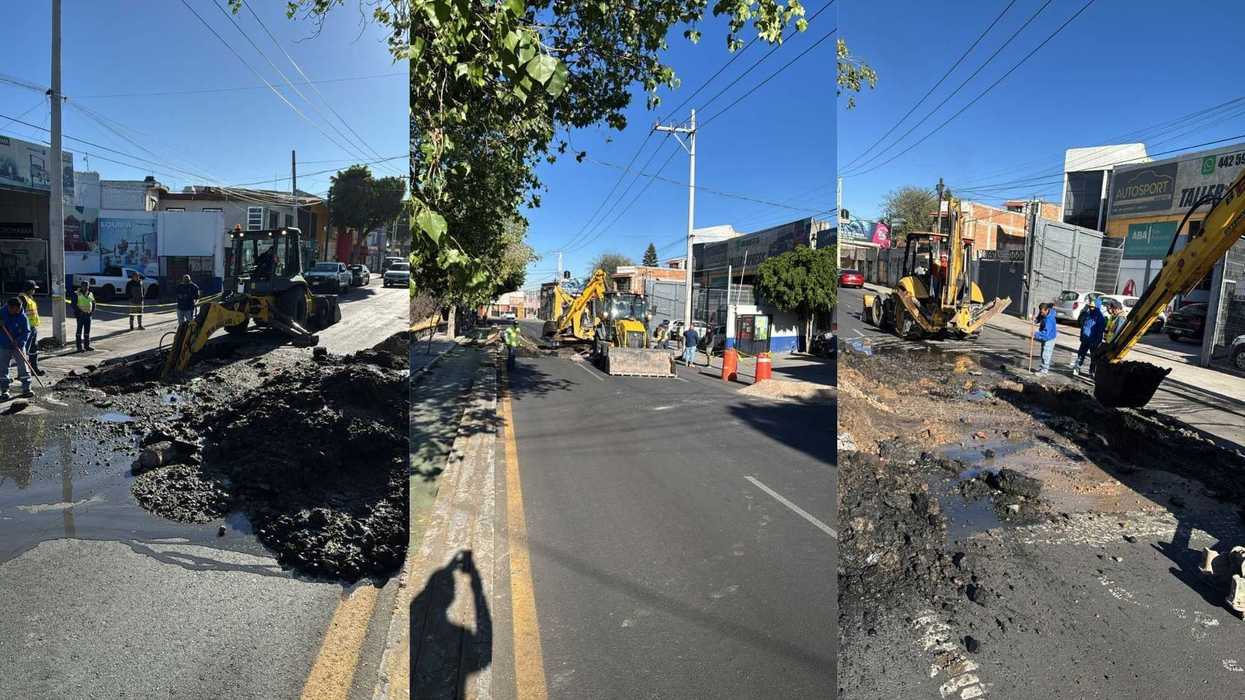 Colapso de tubería causa socavón en Av. Universidad y cierra vialidad.