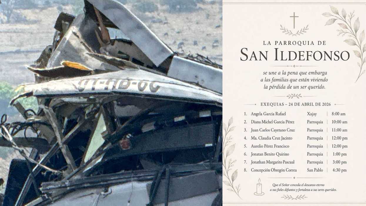 Comunicado de la Parroquia San Ildefonso Tultepec con el calendario de exequias de las víctimas del accidente Amealcenses en Amealco