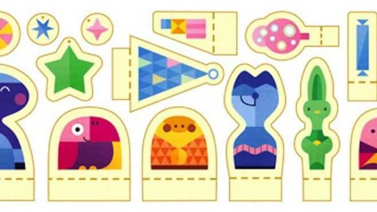 Con un doodle “recortable” Google desea Feliz Navidad.