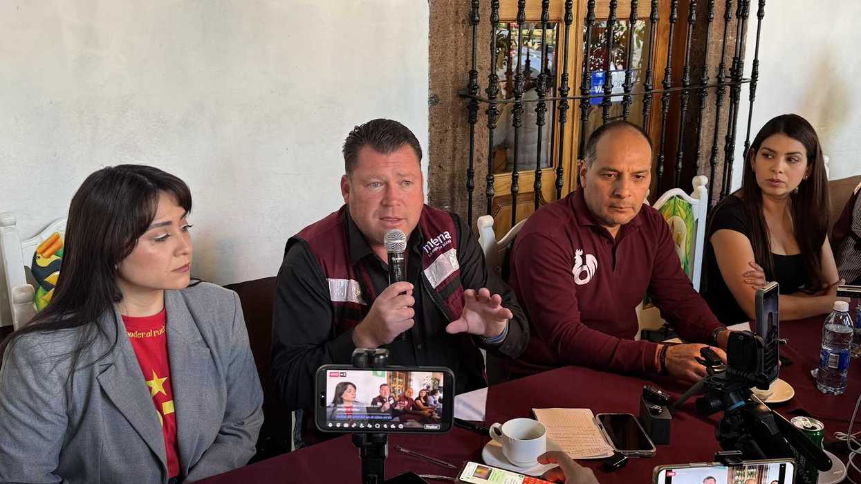 Conferencia de prensa sobre alianza Morena PT y Verde para elecciones 2027 en Querétaro
