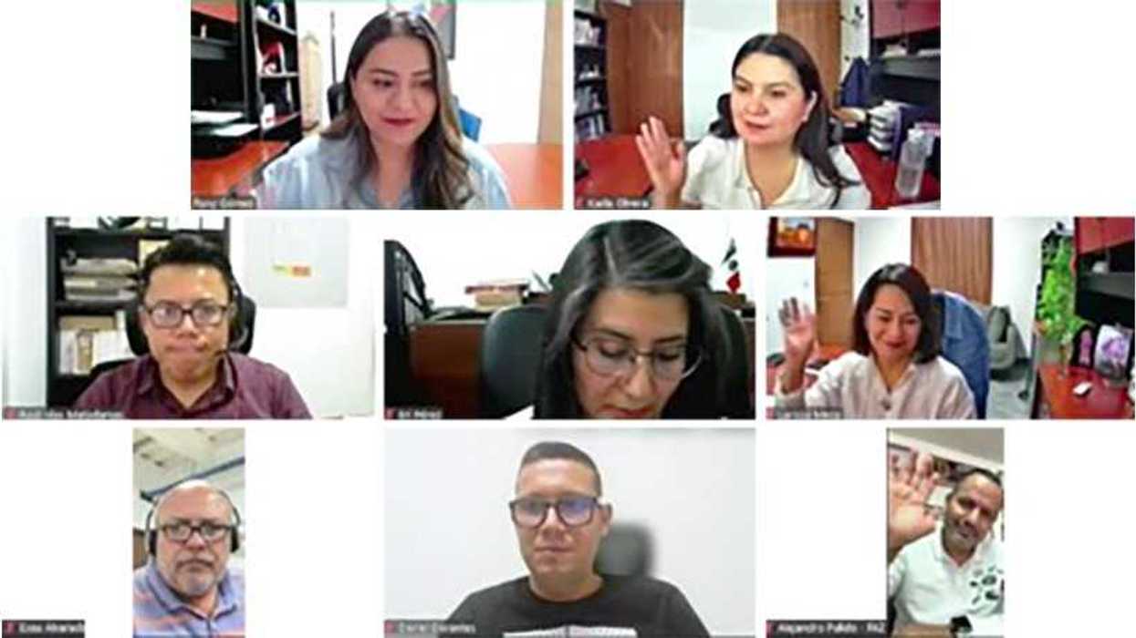 Consejeras y consejeros electorales del IEEQ durante la sesión virtual en la que se presentó el plan de trabajo del PREP para el proceso electoral 2026-2027 en Querétaro.