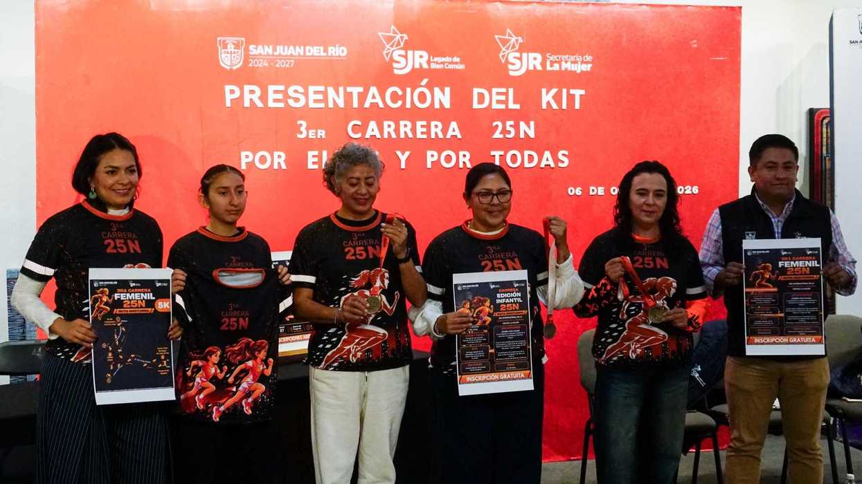 Convocatoria a la carrera nocturna 25N en San Juan del Río organizada por la Secretaría de la Mujer