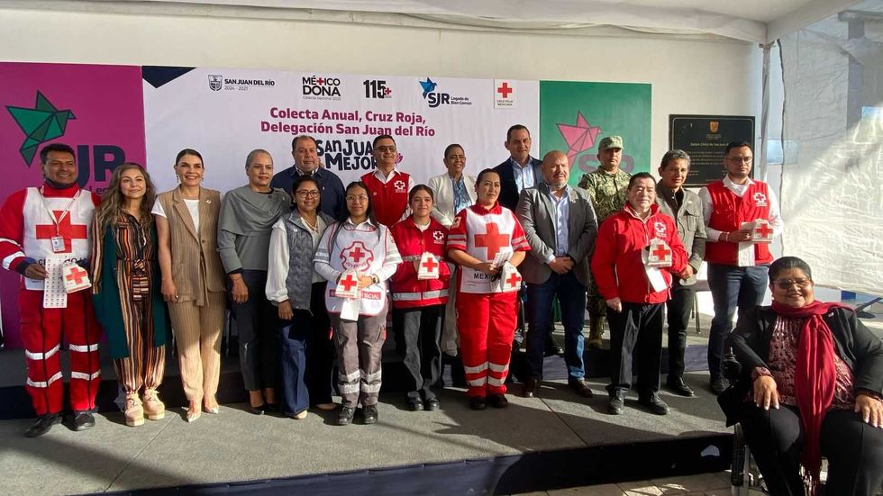 Cruz Roja Mexicana inicia colecta anual en San Juan del Río con meta de 2.5 millones.