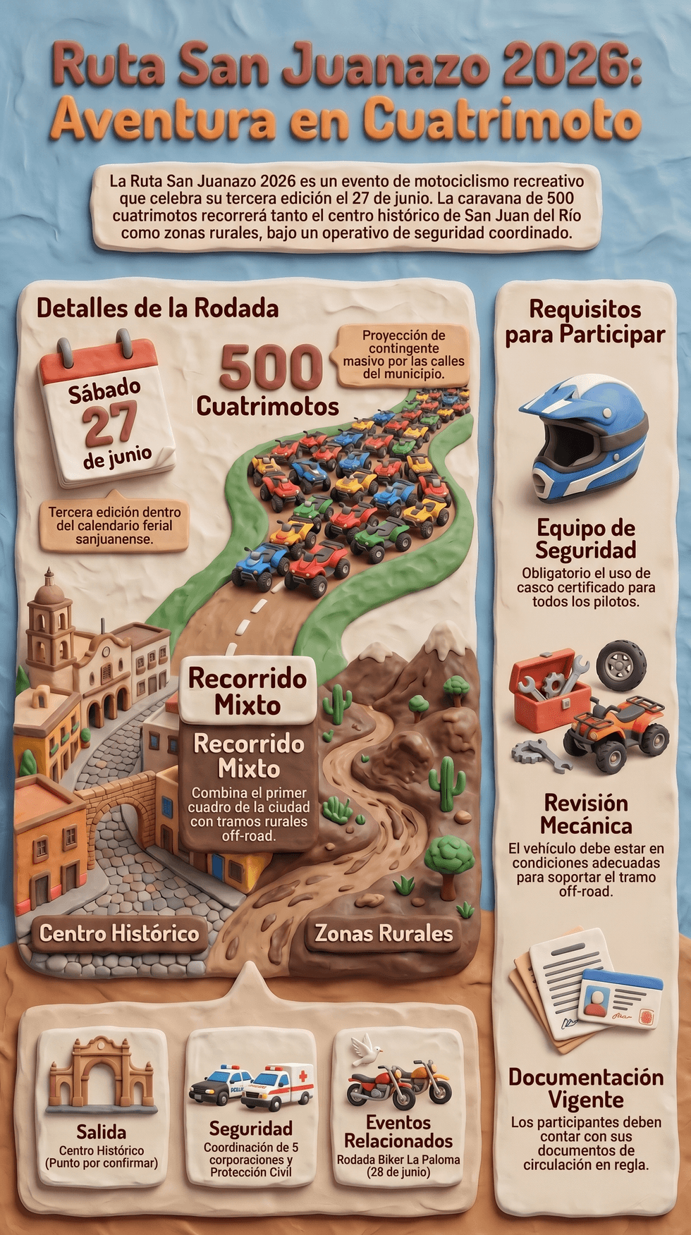 Cuatrimotos San Juanazo Ruta Feria San Juan del R\u00edo 2026 quinientos veh\u00edculos tercera edici\u00f3n