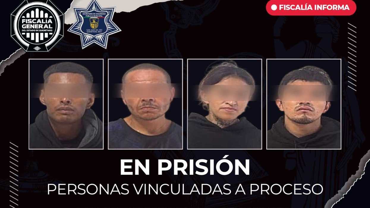 Cuatro personas fueron vinculadas a proceso por el robo con violencia cometido en una farmacia de San Juan del Río.