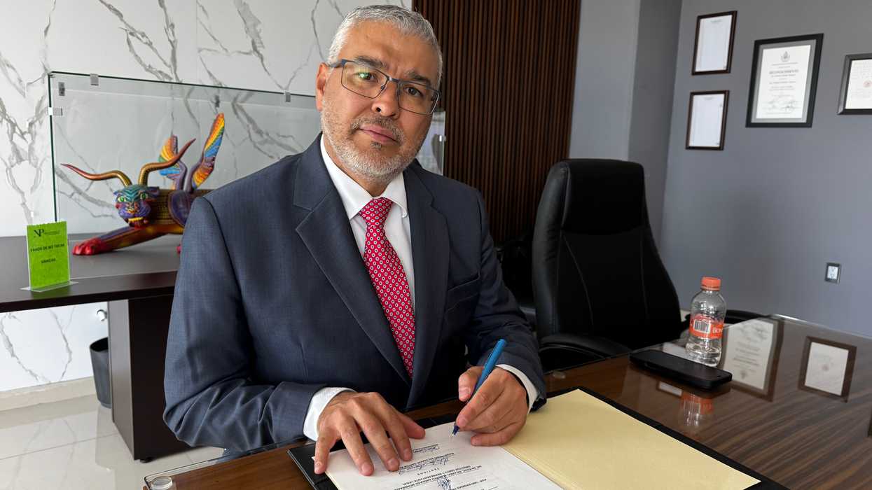 Daniel Cholula Guasco, notario público 13 de San Juan del Río, durante la entrevista en la que llamó a tramitar el testamento antes de que inicie la campaña de septiembre.