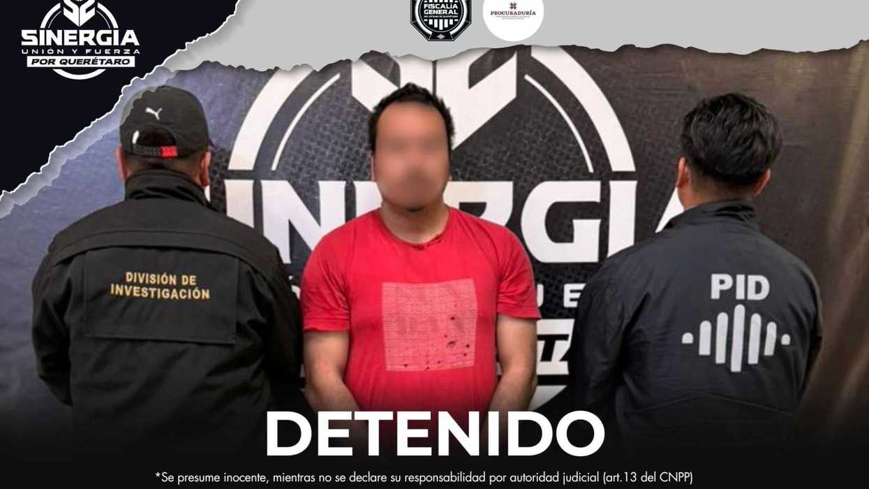 Detención de Cruz N por violación a la intimidad sexual agravada en Carretera Estatal 100 en Querétaro