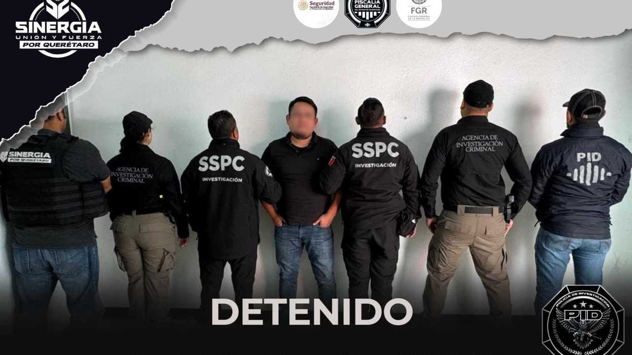 Detención de presunto responsable de secuestro calificado en Colón, Querétaro, por autoridades de la estrategia Sinergia