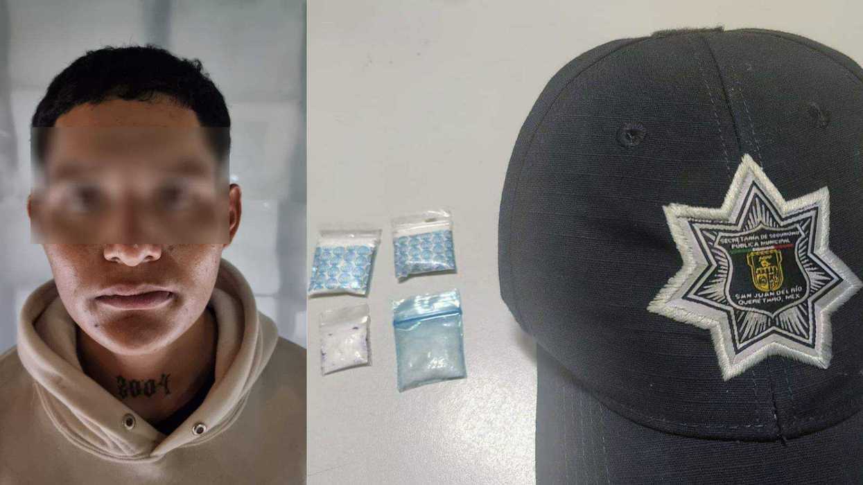 Detienen a hombre con droga en Centro de San Juan del Río.