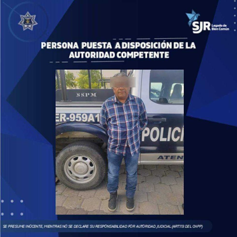 Detienen a sujeto por acoso sexual en colonia La Guitarrilla, San Juan del Río. Foto: Facebook/ Secretaría de Seguridad Pública Municipal, San Juan del Río.