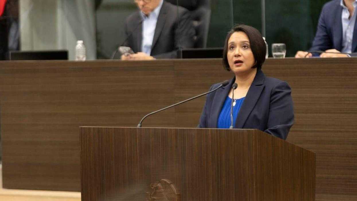 Diputada Sully Mauricio durante anuncio de mesas para armonizar la Ley de Aguas en Pedro Escobedo, Querétaro