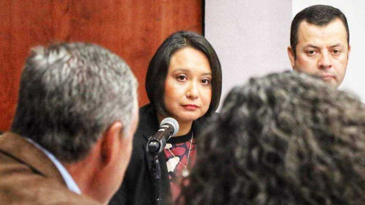 Diputada Sully Mauricio Sixtos durante intervención en reunión de Comisión de Agricultura del Senado sobre campo queretano.