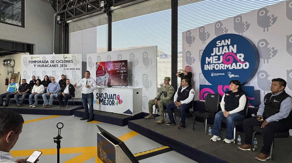 Director de Protecci\u00f3n Civil municipal, Raciel Luna Z\u00fa\u00f1iga, expone pron\u00f3stico de lluvias 2026 en San Juan del R\u00edo, Quer\u00e9taro
