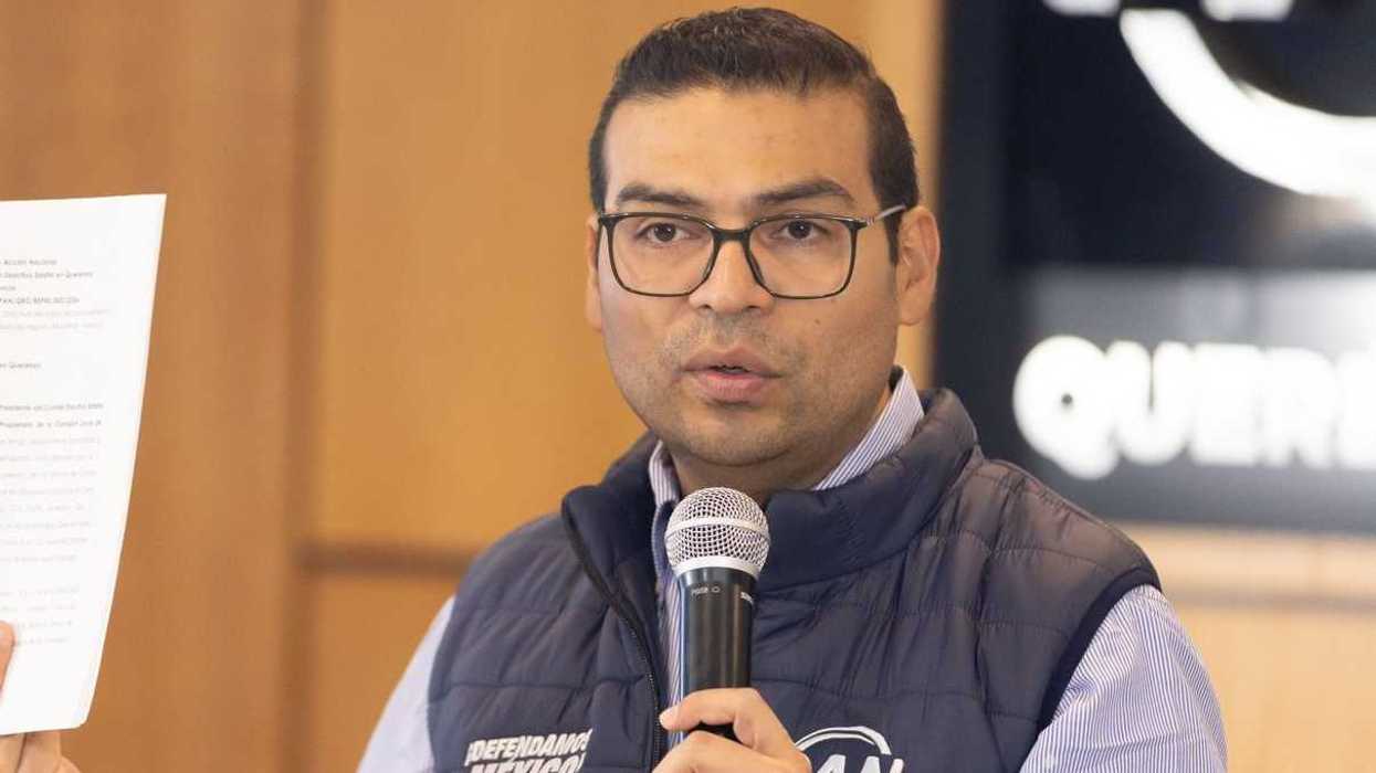 Dirigentes del PAN durante la conferencia para anunciar el proceso ciudadano de selección de la coordinación estatal en Querétaro.