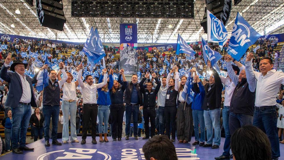 Dirigentes del PAN Quer\u00e9taro durante evento de activaci\u00f3n territorial rumbo a elecciones 2027 en la entidad